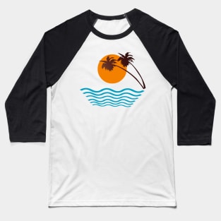 Beach landscape Baseball T-Shirt